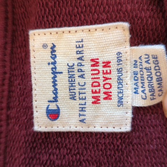 Champion crew neck size M burgundy - Picture 8 of 11